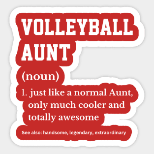 Volleyball Number 3 Aunt Volleyball Aunt Definition Funny Sticker